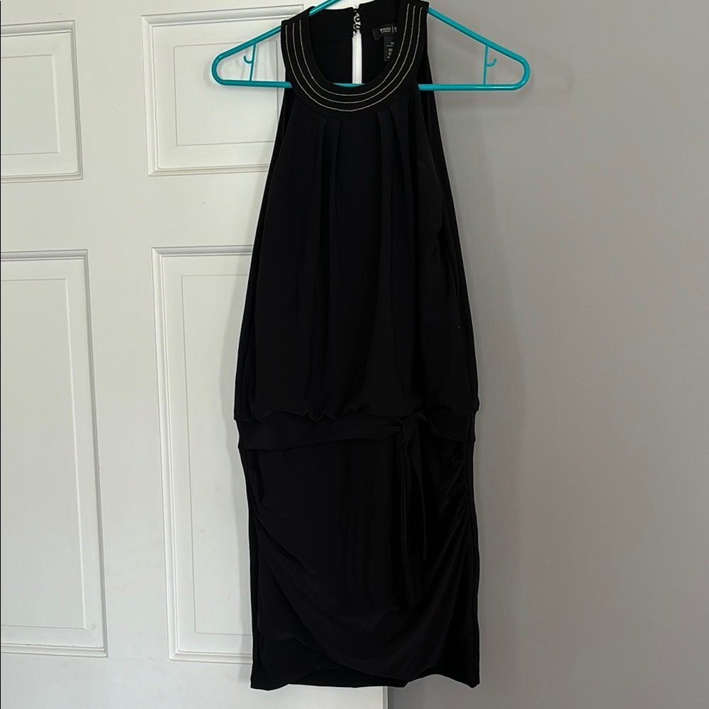 White House black market slit back Chic Black Sleeveless Dress